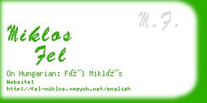 miklos fel business card